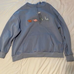 Blue dino hoodie